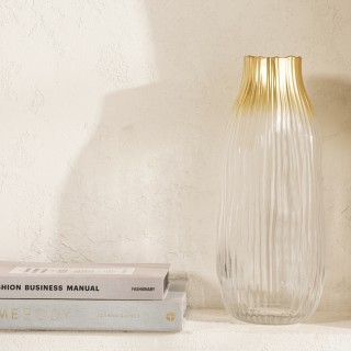 Bloom Glass Vase Gold 14X14X33 Cm