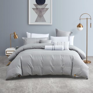 Asra Comforter Set Grey 260 X 270 Cm