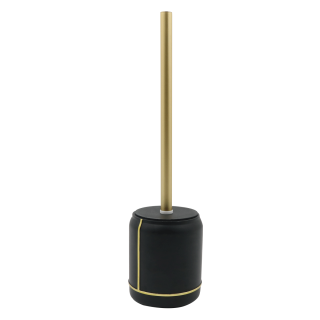 Linear Toilet Brush Holder Black - Gold