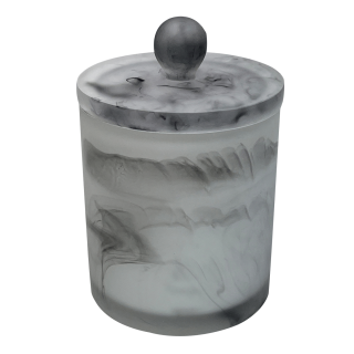 Smoke Luxe Lidded Jar Grey