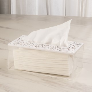 Fay Acrylic Tissue Box White 24X13X9.5 cm