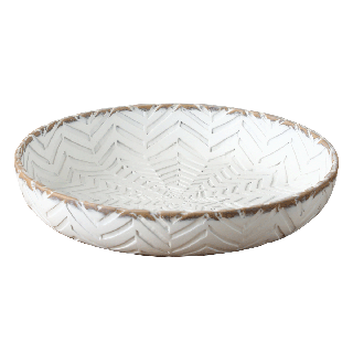 Geom Decorative Plate White 38.5x7x38.5 cm