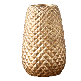 Diamond Vase Gold 20x20x30.5 cm