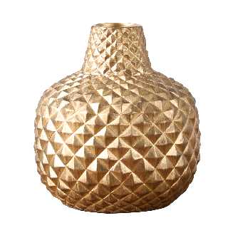 Diamond Vase Gold 18x18x19.5 cm
