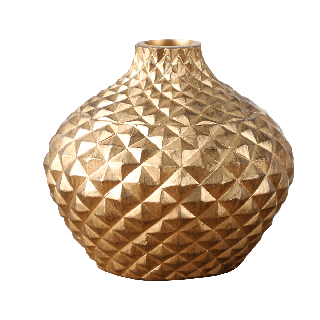Diamond Vase Gold 16.5x16.5x15 cm