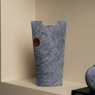 Spiral Vase Blue 20.5x8x37.5 cm