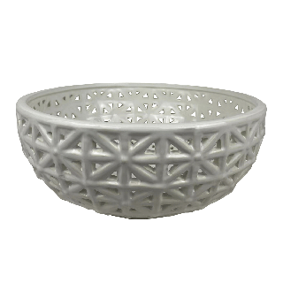 Dana Porcelain Decorative Bowl White 30x30x10 cm