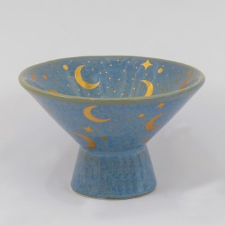 Hilal Footed Bowl Blue 12.5 cm