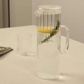 Ribbed Pitcher Clear