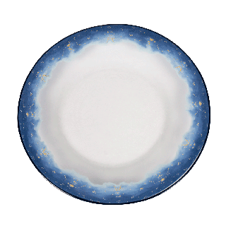Ocean Glass Plate Night White 20 cm