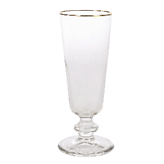 Arona Stem Glass with Gold Rim 180 Cc 