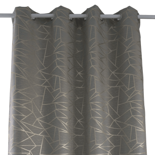 Kardi Metallic Jacquard Curtain Panel Grey 140x300 cm