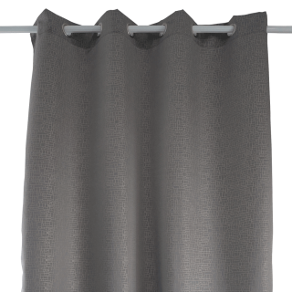 Leia Metallic Jacquard Curtain Panel Grey 140x300 cm