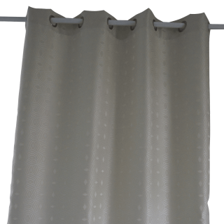 Zany Metallic Jacquard Curtain Panel Cream 140x300 cm