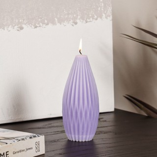 Mari Purple Design Candle 8x14.5 cm