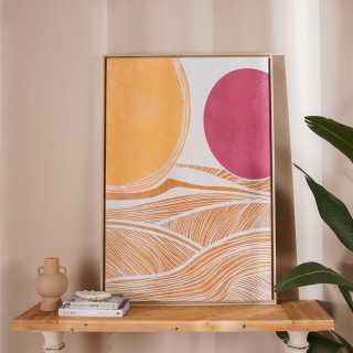 Rise Hand Painted Art Orange 80x120 cm