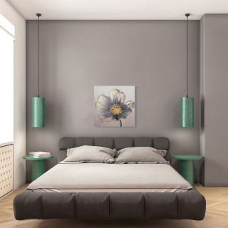 Poppy Oil Canvas Grey 60x60 cm