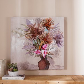 Palm Oil Canvas Pink 80x80 cm