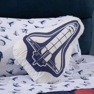 Astro Rocket Kids Cushion Navy 50x 35 cm