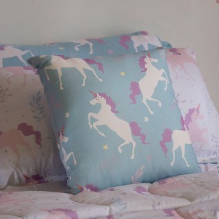 Unicorn Kids Cushion Blue 40x40 cm