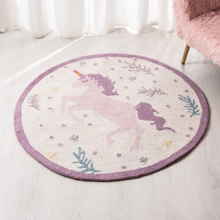Unicorn Rug Purple 100x100 cm