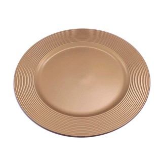 Ripple Charger Plate Gold Round Diameter 33 cm