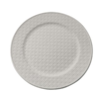 Cane Charger Plate White Round Diameter 33 cm