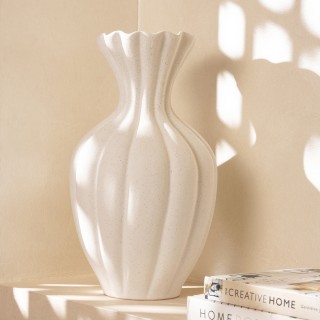 Burgeon Vase White 22.5x22.2x40 cm