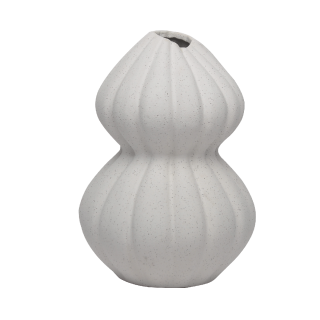 Furrow Vase White 18.5x26 cm