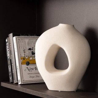 Asym Vase White 24x10.5x27.8 cm
