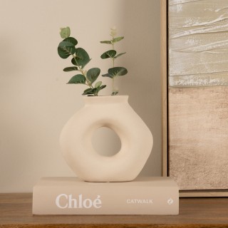 Asym Vase Cream 19.5x8.8x18 cm