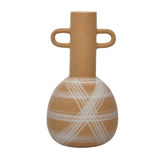 Cane Vase Beige 17x17x31.5 cm