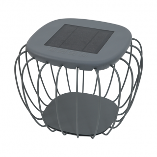 Cage Solar Lantern Grey 40x40x31 cm