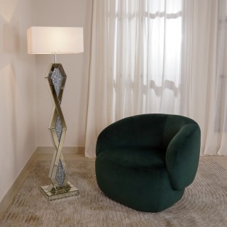 Duke White Shade Floor Lamp 140X40 cm