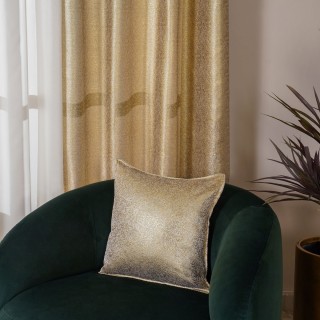 Theo Metallic Jacquard Cushion Gold 45x45 cm