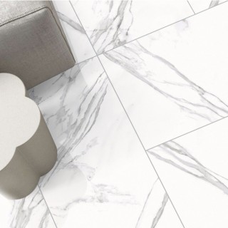 Carrara4 Polish Porcelain Floor Tiles White 60X120 cm