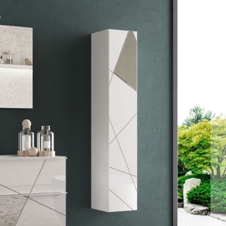 Vittoria Bathroom Side Wood Cabinet White 30X158X9 cm