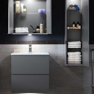 Joy Bathroom Cabinet+Basin Grey