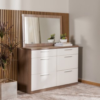 Ireland Dresser with Mirror Grey Oak