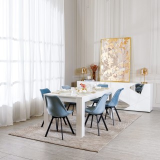 Easy 6 Seaters Dining Table White