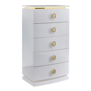 Dorothy Chest of 5 Drawers Beige
