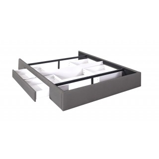 Bed Base  With 2 Drawers 180X200 Light Grey