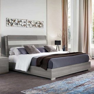 Iris Bed 193 x 203 cm Grey