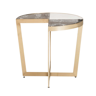 Riva Side Table - Marble/Gold