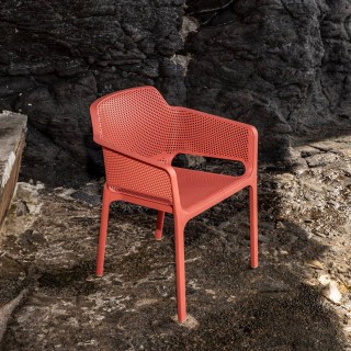 Sedia Net Arm Chair Coral