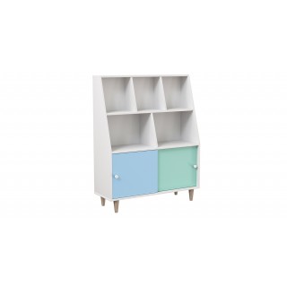 Emy Bookcase Mint/Sky Blue