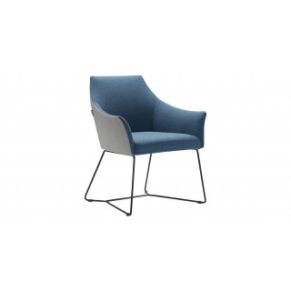 Flower Arm Chair Dk. Blue/Beige
