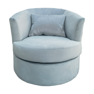Lacy Swivel Arm Chair Blue
