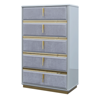 New Judith Chest of 5 Drawers Grey