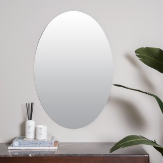 Elly Oval Wall Mirror Grey/Silver